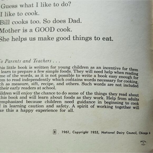 1966 Cooking Is Fun By Miriam Brubaker National Dairy Council Chicago - Picture 3 of 3